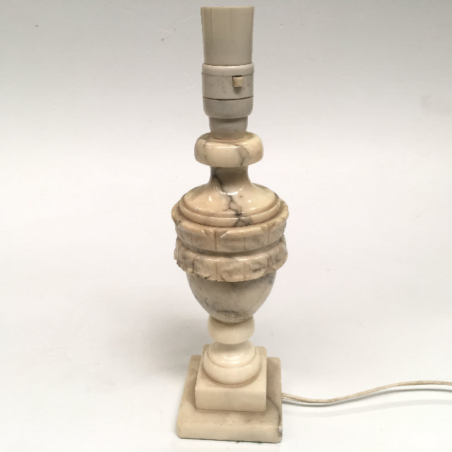 LAMP, Base (Table) - Small Turned & Etched Marble